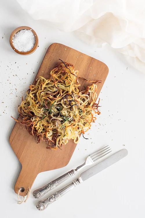 Crispy Spiralized Baked Fries by Gathering Dreams