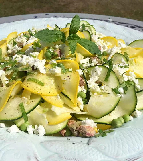 (Zucchini) Courgette Pea and Feta Salad by Emma Eats and Explores