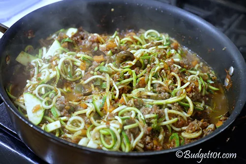 Zesty Whole 30 Spaghetti Zoodles by Budget 101