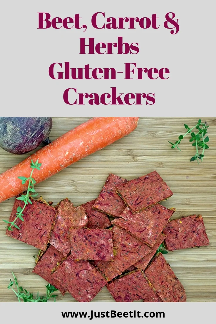 Beet, Carrot, and Herbs Gluten-Free Crackers — Just Beet It