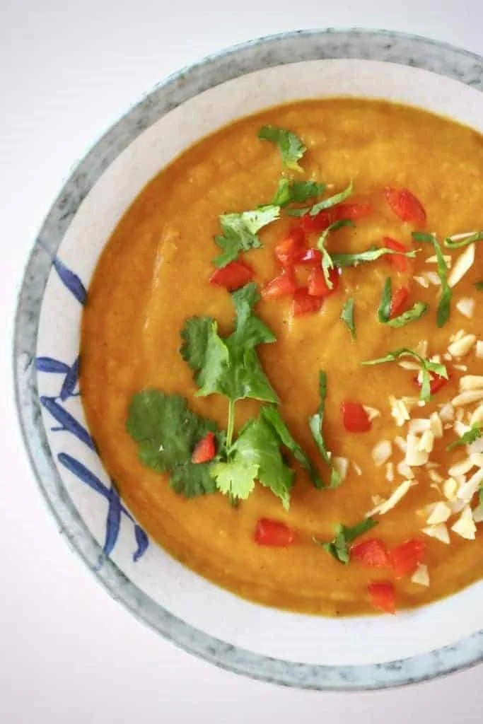 Sweet Potato Peanut Soup (Vegan & Gluten-Free) by Rhian’s Recipes