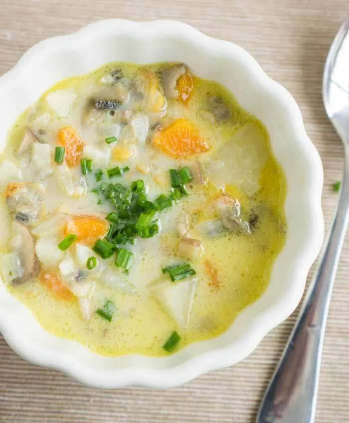 Easy Vegetable Clam Chowder by The Cookware Geek