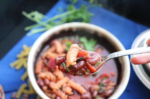 Easy Minestrone Soup with Beets by Very Vegan Val