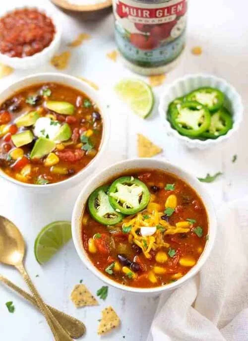 Vegetarian Taco Soup by Piping Pot Curry