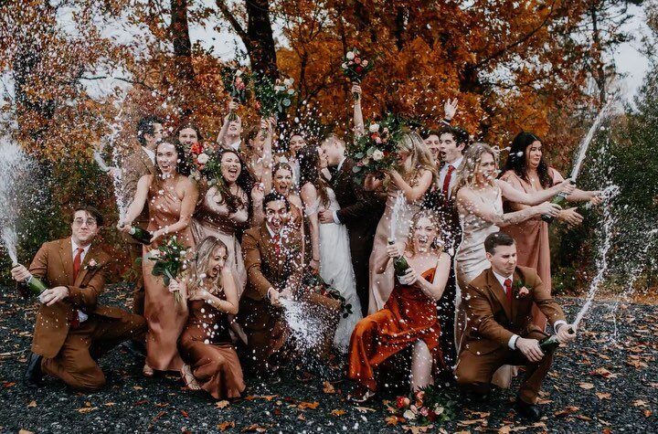 Imagine Halloween weekend where all your best friends get together on a gloomy/spooky afternoon to go absolutely nuts with support and laughter and champagne to celebrate that you found your person... Rochelle and Austin&rsquo;s wedding was IT! Just 