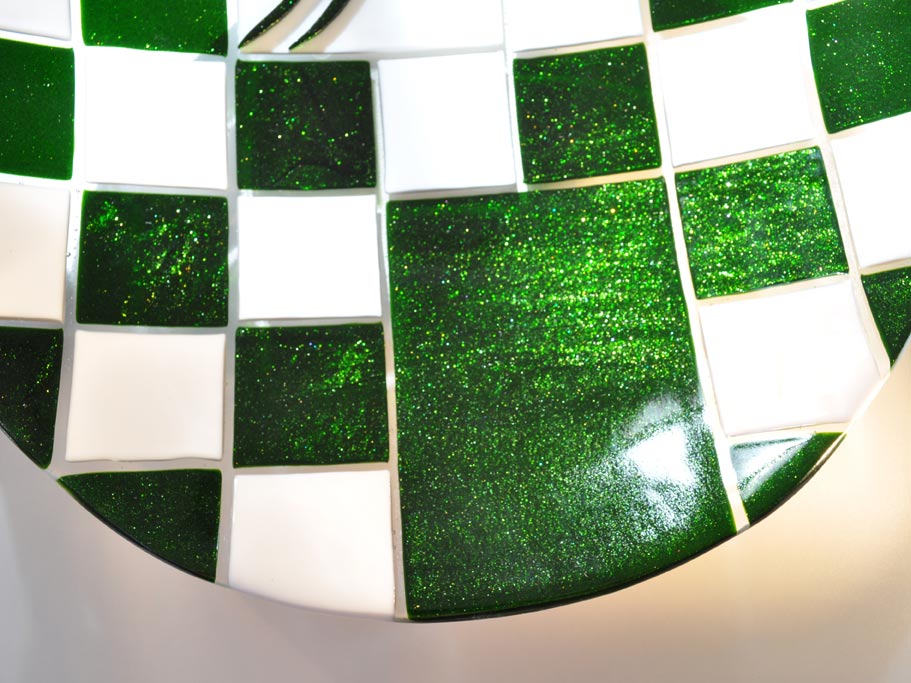 Sparkling Green and White Bowl