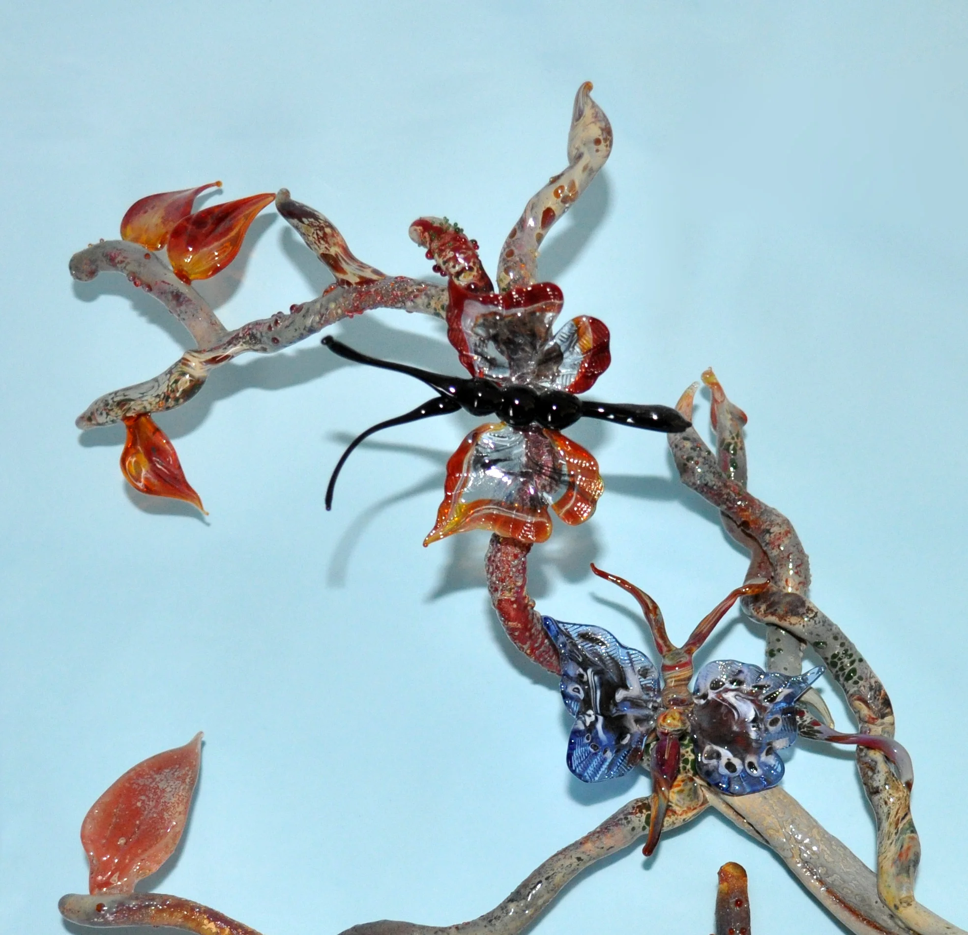 Butterflies on a Fall Branch