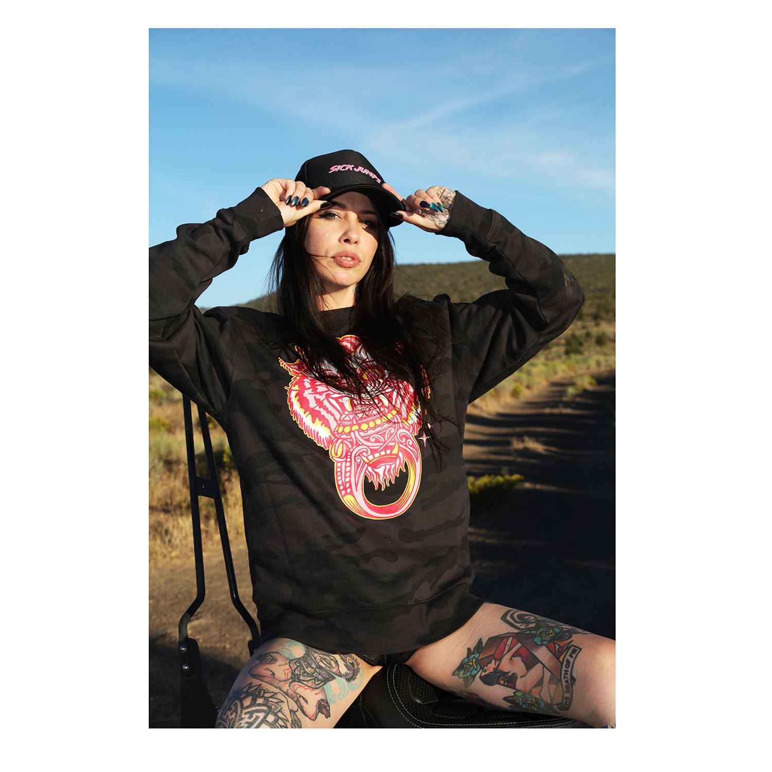 Camo Pullover with Tiger Design