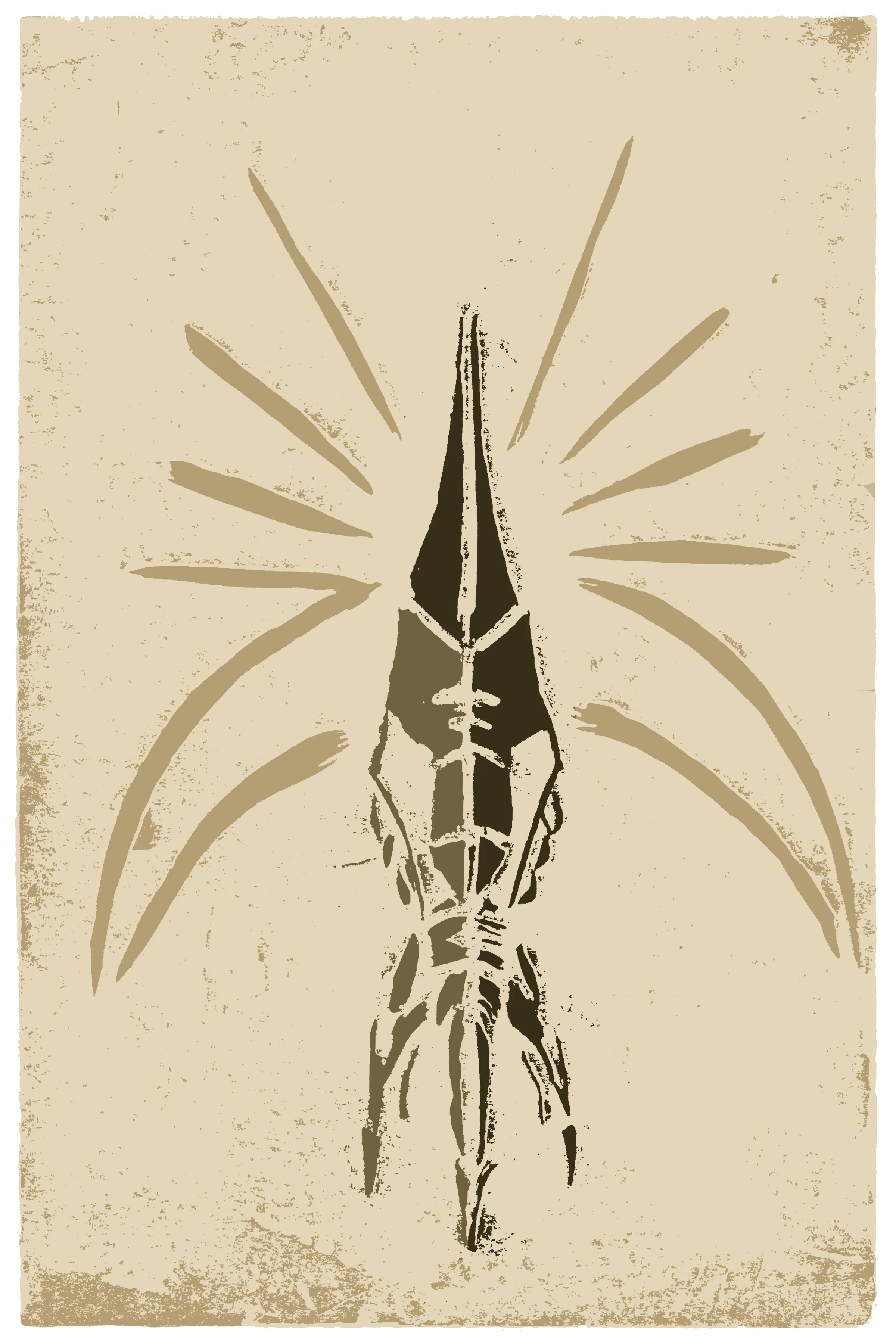 Lino Block Print "Digitized"