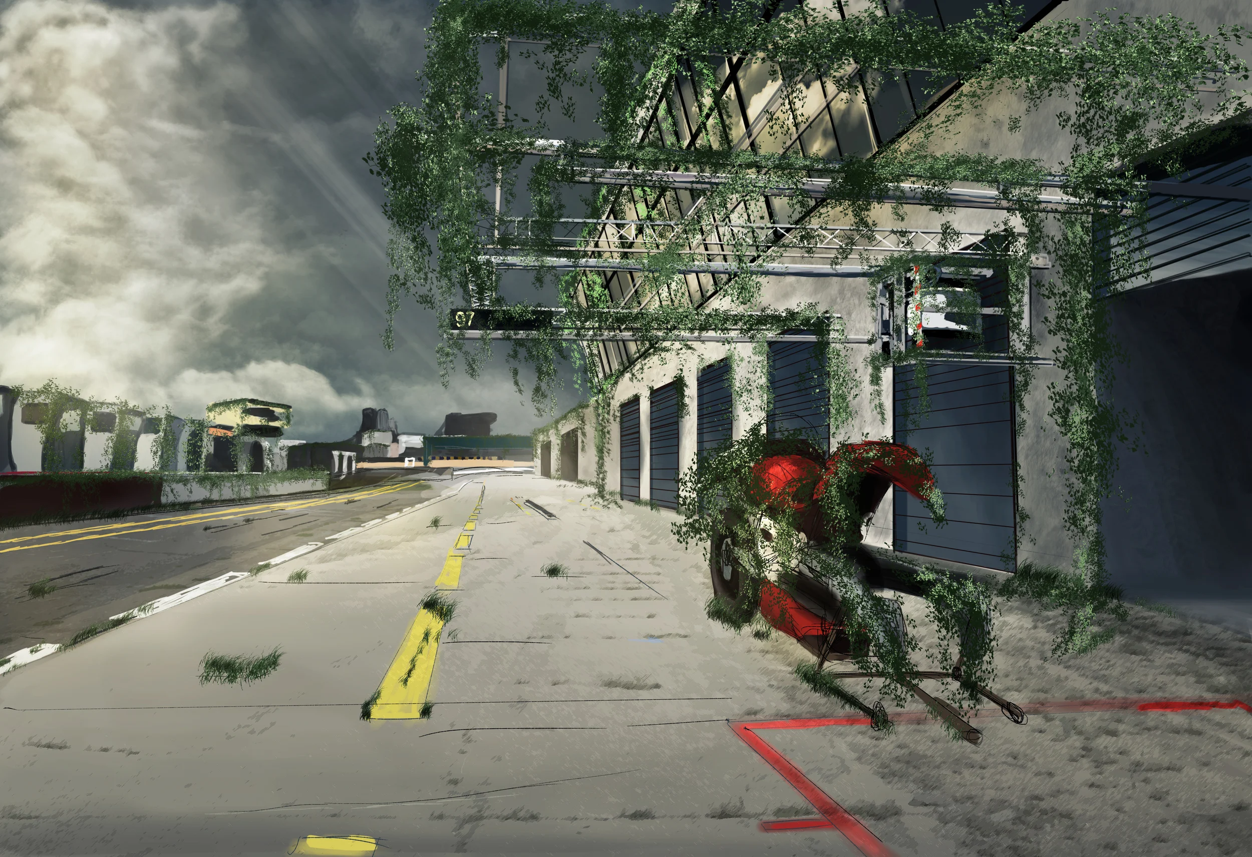 Sci-Fi Bike "Distruttore" End Of Life Digital Painting