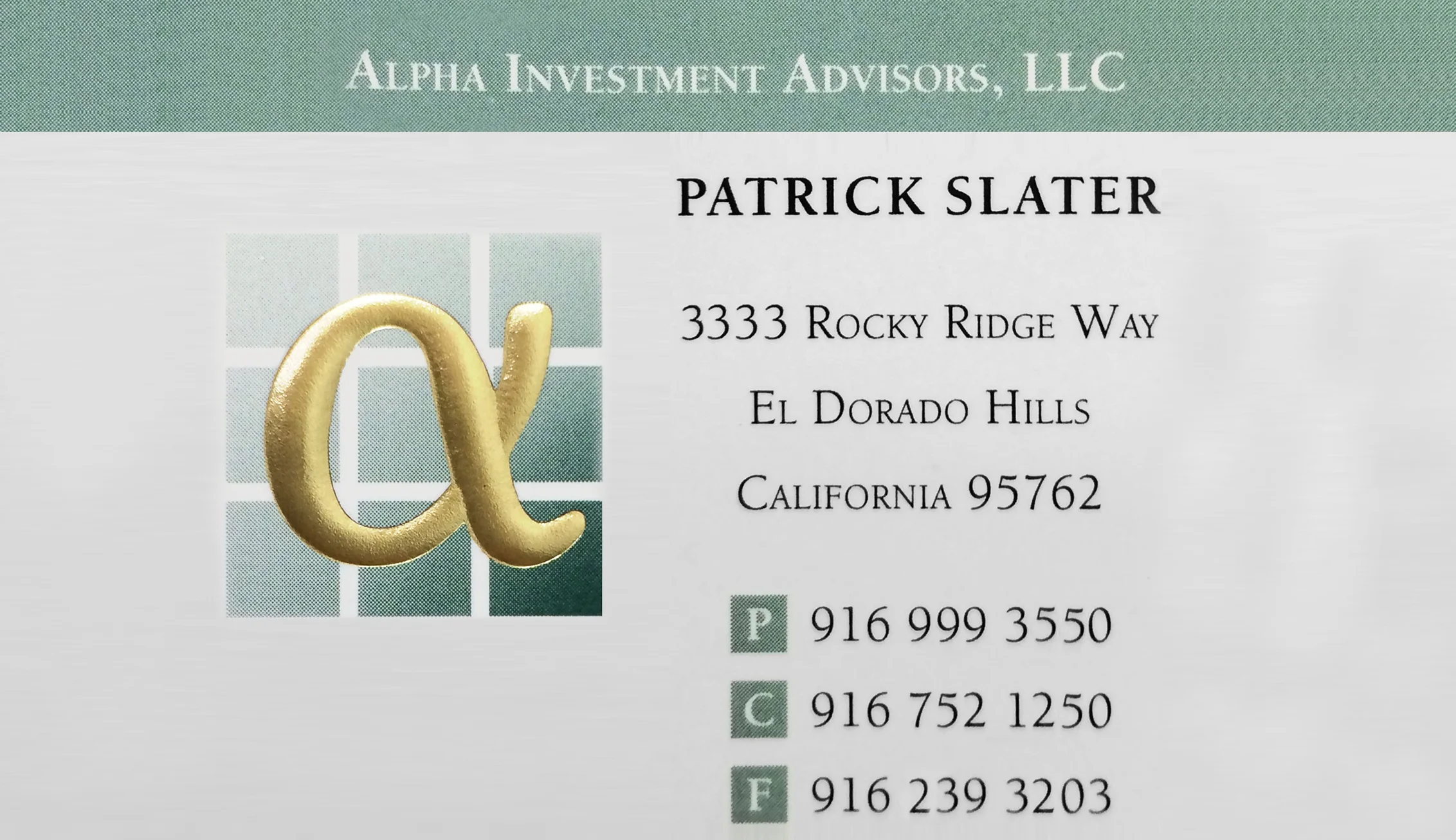 Metallic Ink Card