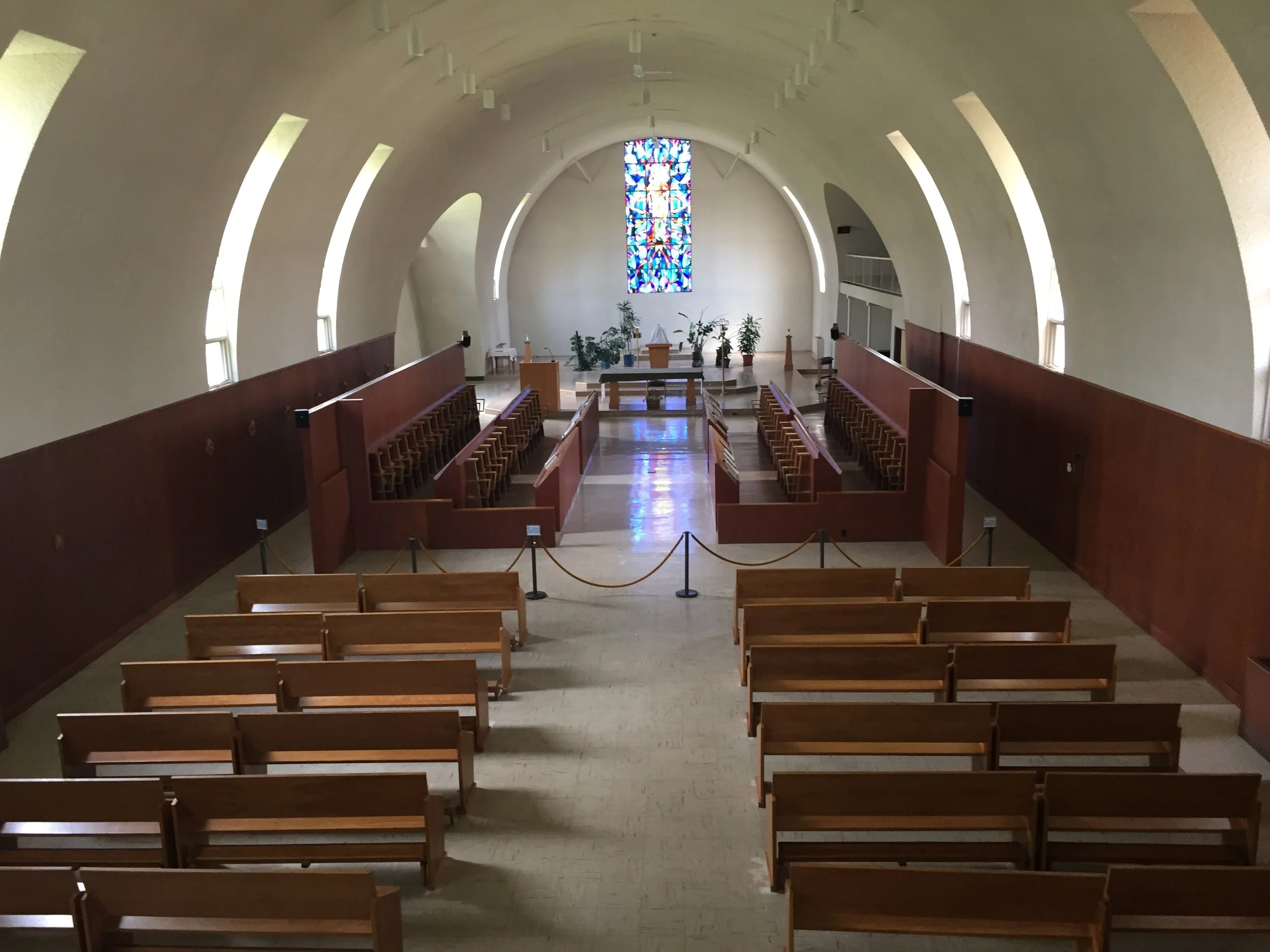 Quonset hut made good — the chapel at Our Lady of the Holy Trinity Abbey