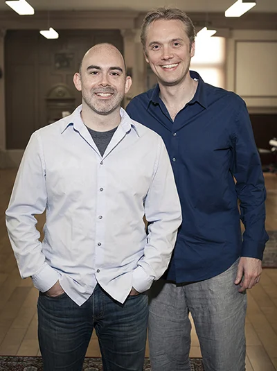 Super Evil Megacorp CEO Bo Daly, left, with new COO & Executive Director Kristian Segerstrale.