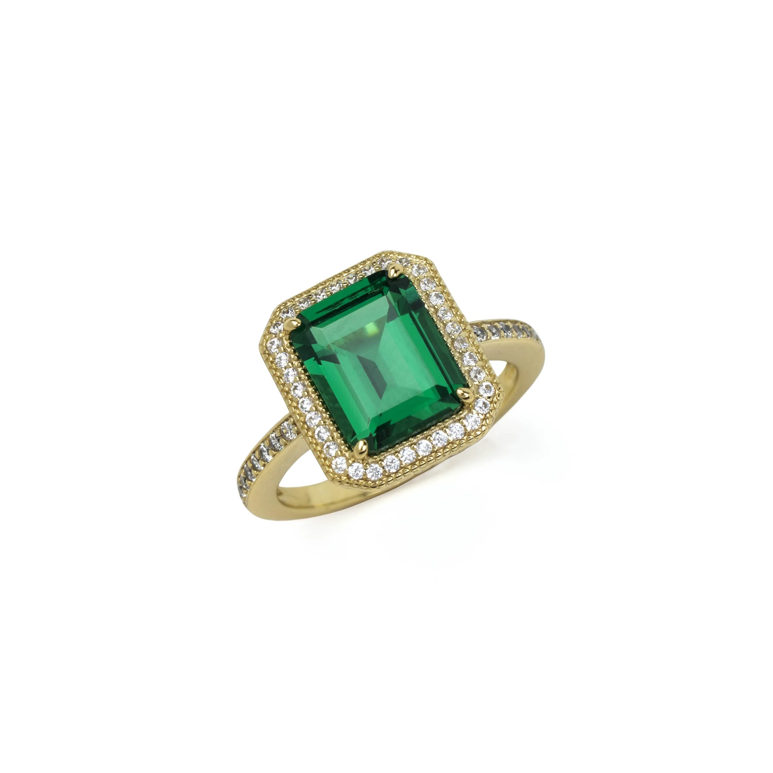 e-commerce product photography and jewelry photography of an emerald green ring by Melanie Auld