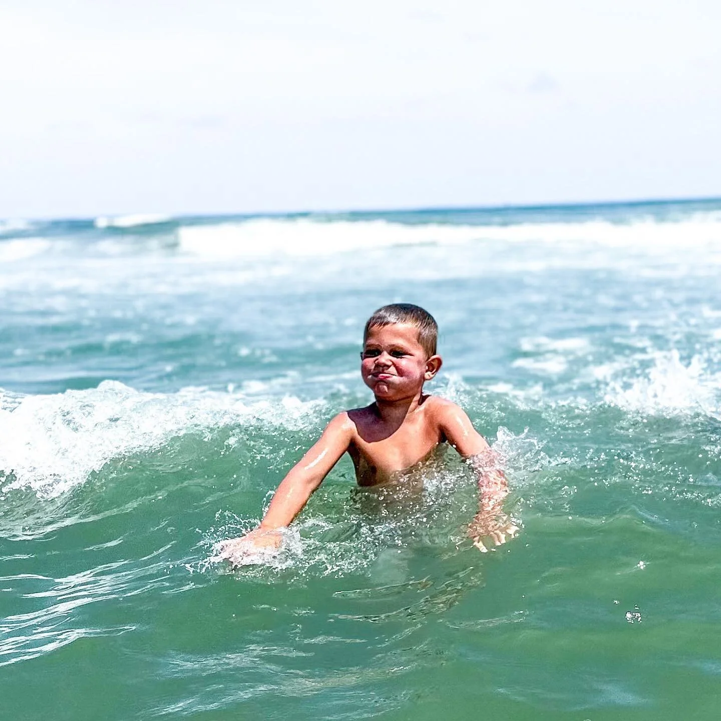 Vacationing with kids is simply parenting in a different location. A beautiful location with sand and an ocean full of memories 🌊💙 #kdsquaredplustwo #aldenvincentduncan #emmittjamesduncan #myrtlebeach #southcarolina #vacation