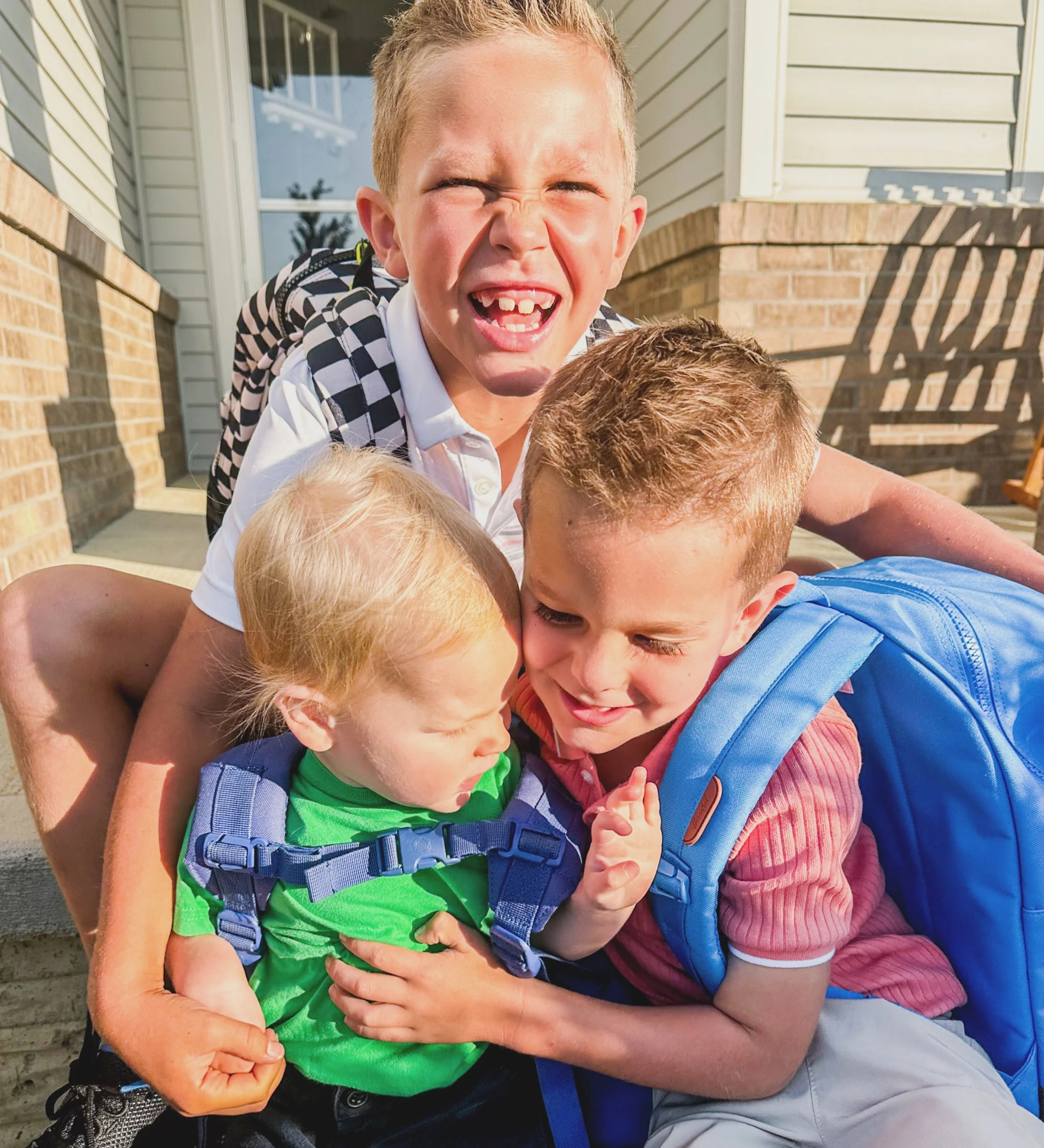 Big backpacks, bigger smiles 🎒🤍 2nd Grade, Pre-K 4 and Daycare. #backtoschool #kdsquaredplusfour #funonfescue