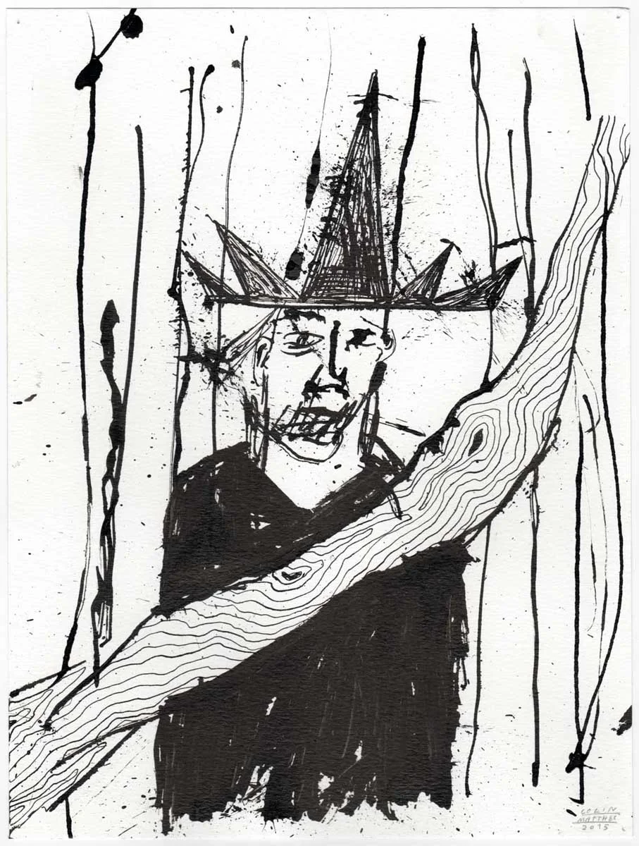 one of thirty ink (and occasionally mixed media) on paper 12.6x9.4in (32x24cm) drawings from a series also titled The Almost Now.