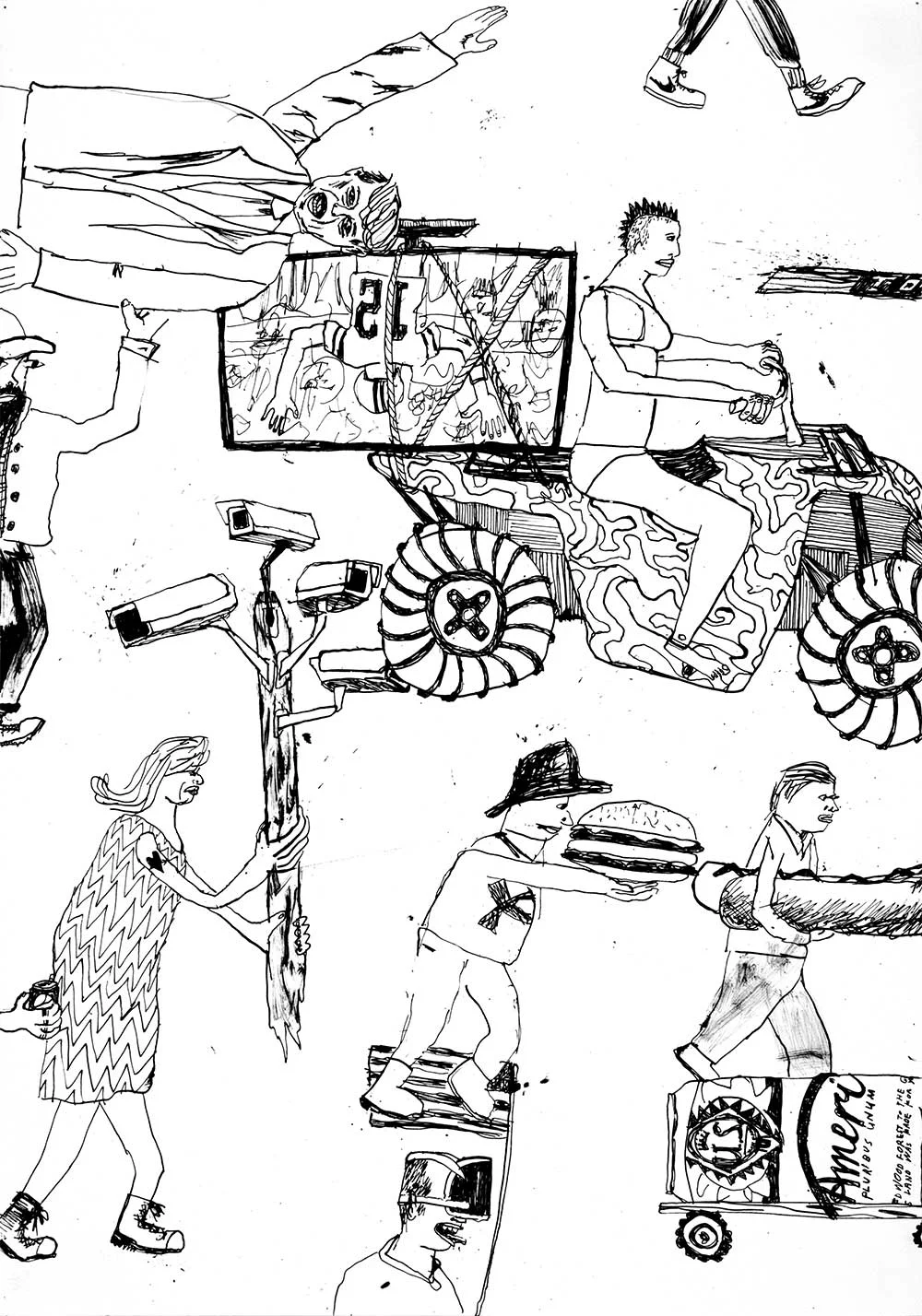 The Victors Take the Gods I, ink on paper, 23.5x16.5in, 2017