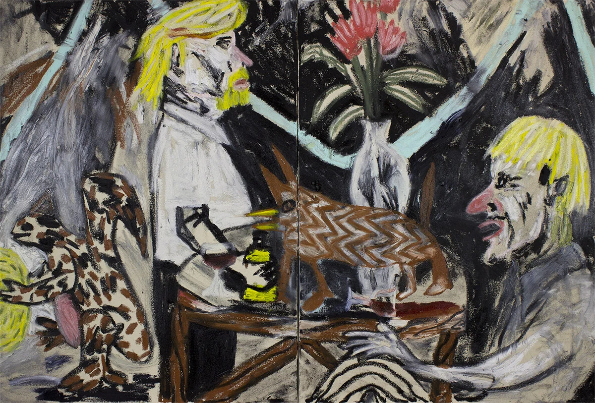 A Domestic Event , oil on canvas, 101x152cm, 2018