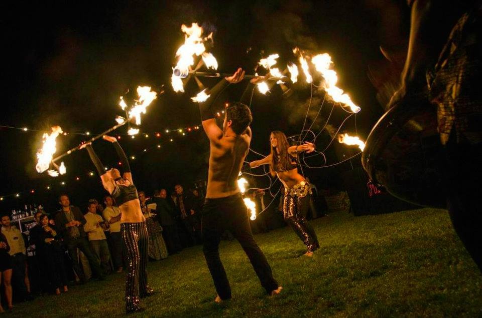 Fire dancers showcasing their daredevil skills at PTTOW! 2014