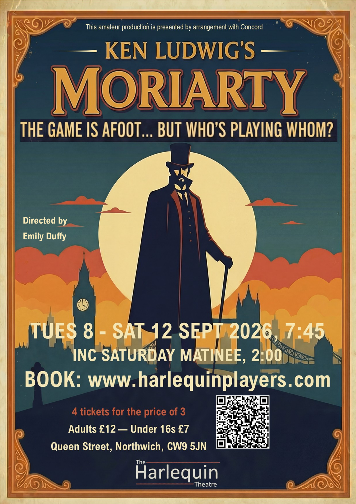 AUDITIONS: Moriarty written by Ken Ludwig