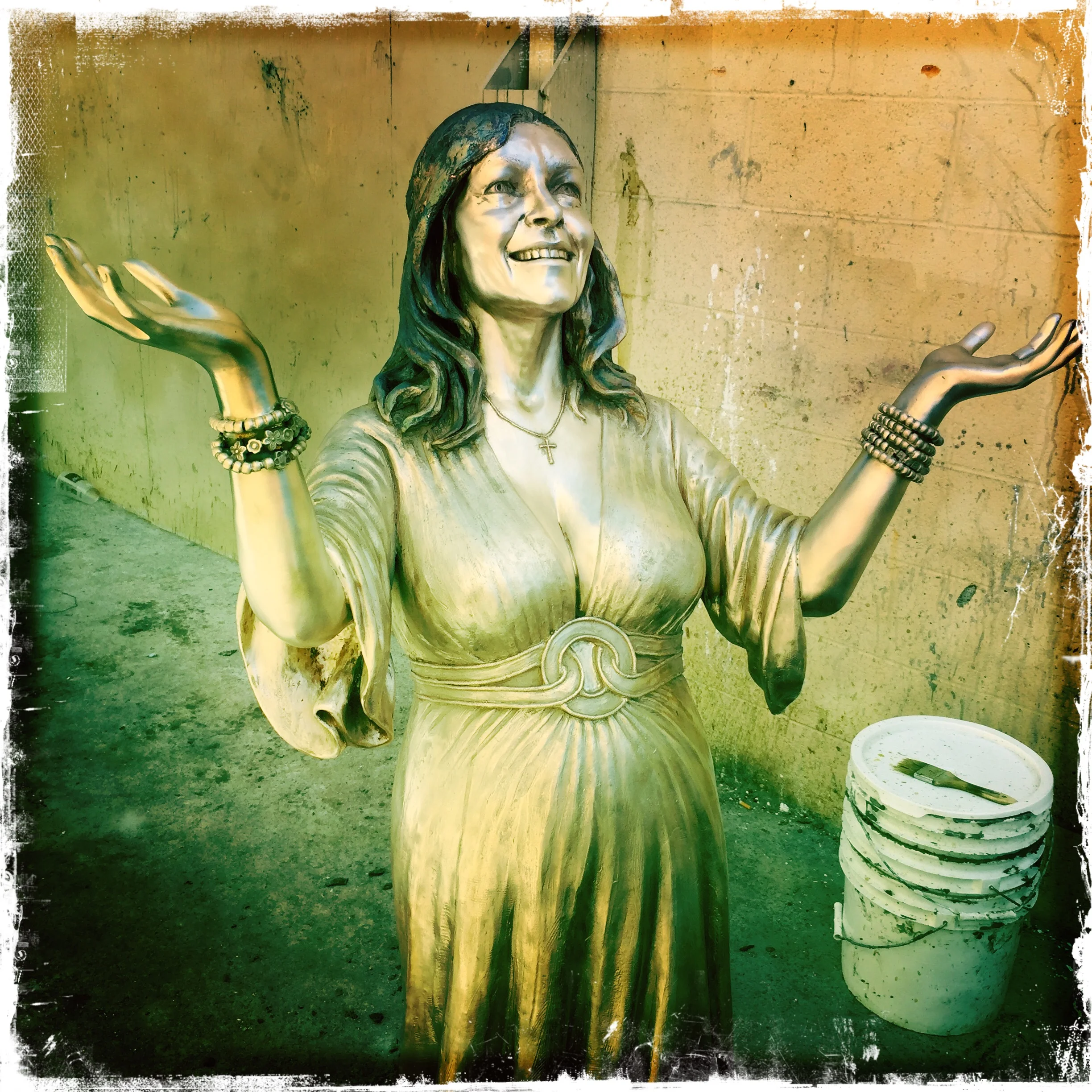 Bronze Standing Portrait before Patina and accessories