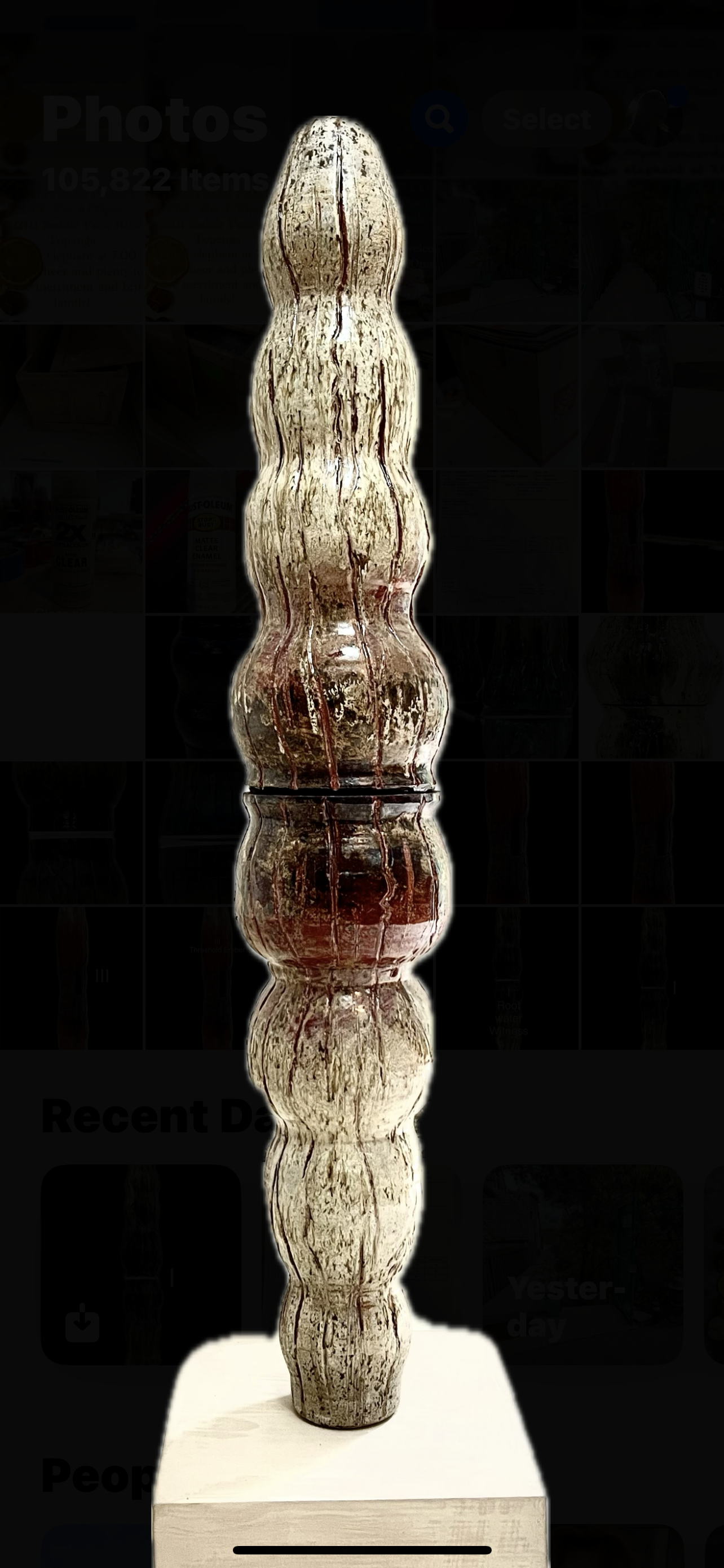  II. Rootline Passage  Ceramic, 2025  50” × 9” × 9” 