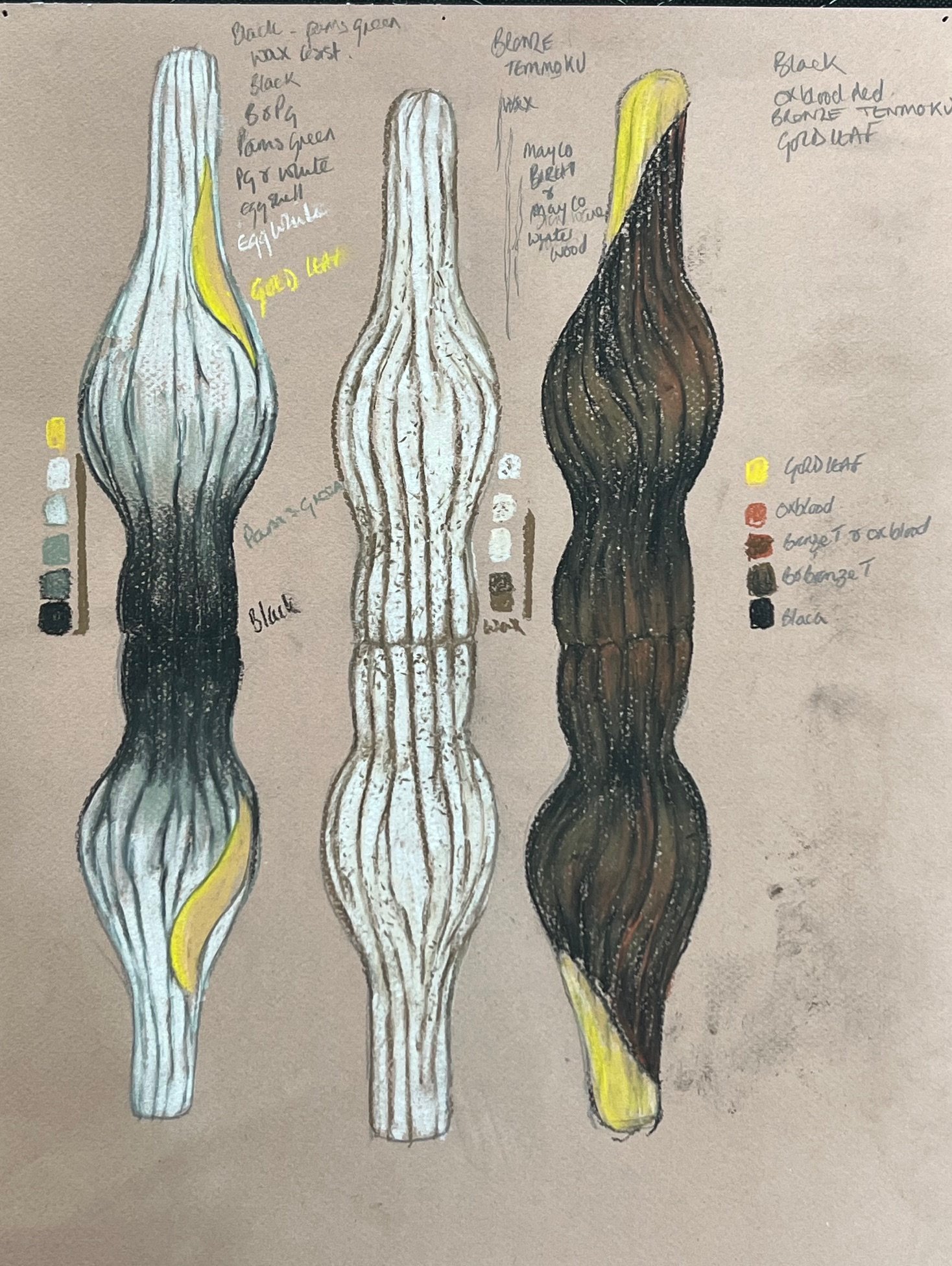 Vessels of the Waterline Glaze study
