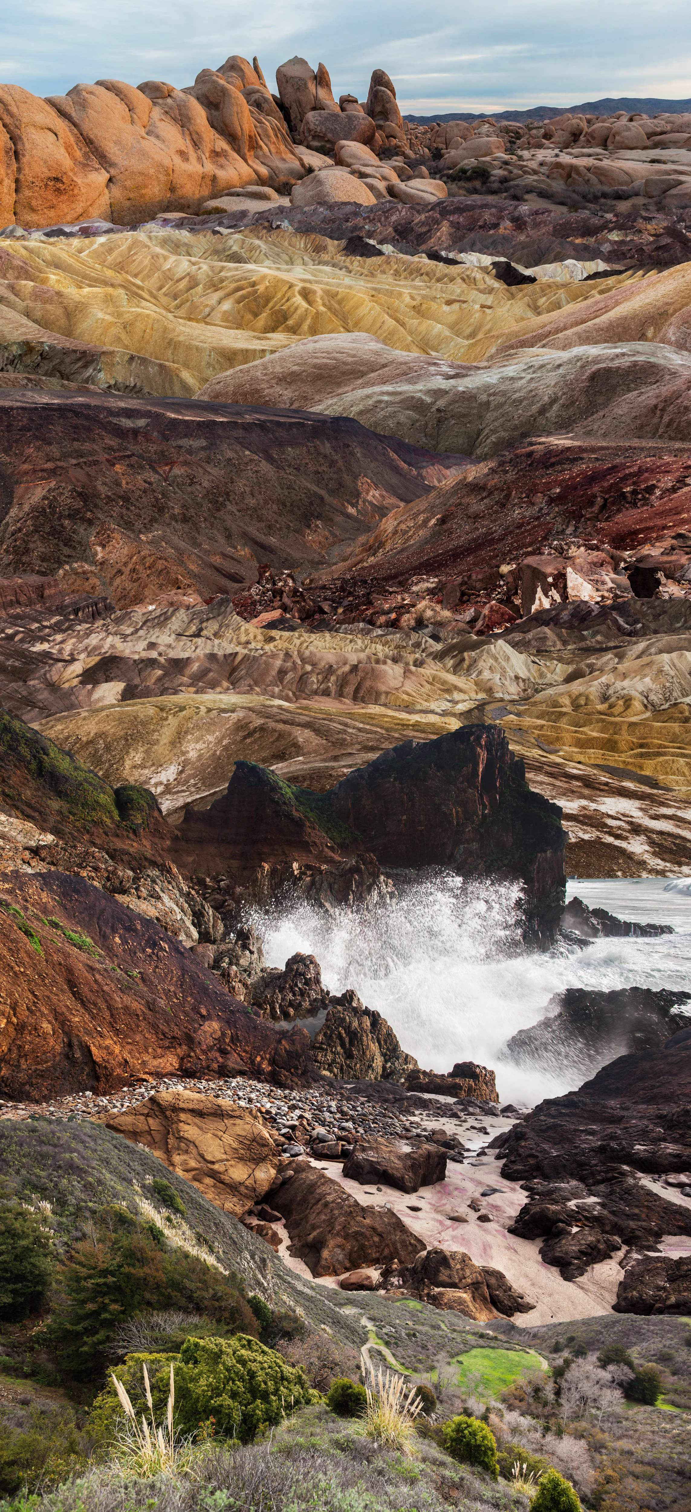"Horizons III", digital photo collage, 20"x44", 2016