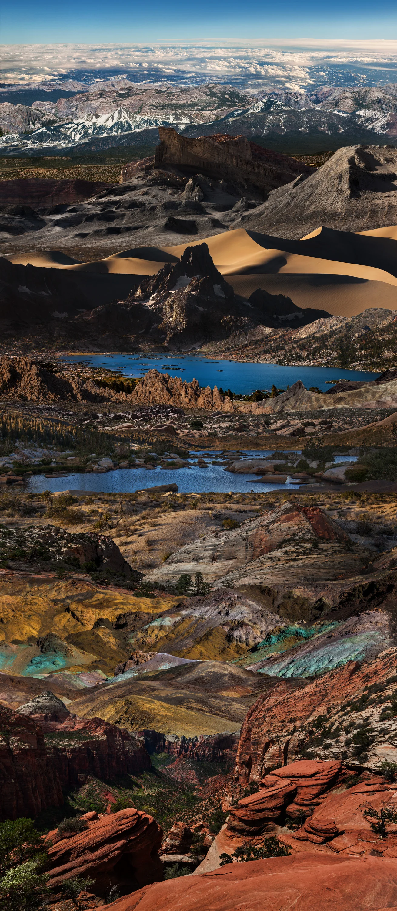 “Horizons VI”, digital photo collage, 20”x46”, 2018