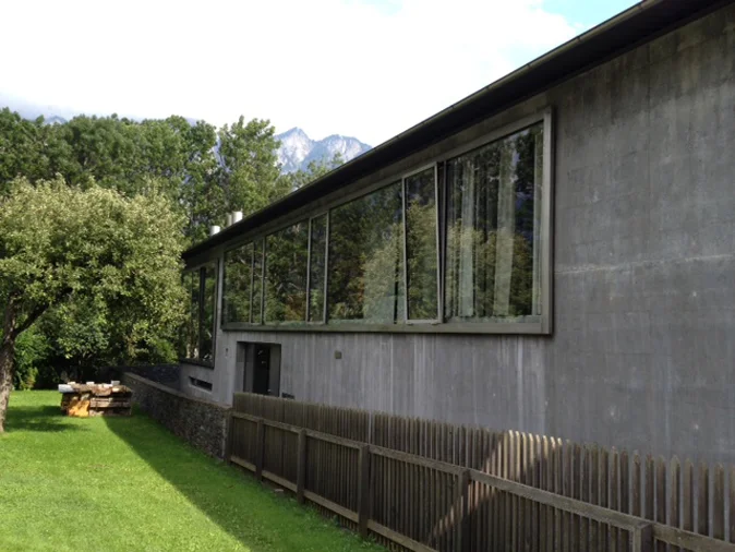 The Atelier, in fact, is part of a compound that includes the Zumthor family home, an old workroom (from 1986) and the newer one (from 2005). It’s charming to think that, despite his massive success (he won the Pritzker in 2009), one of the world’s finest architects has stayed so true (and close) to his roots. What could be perceived as cold, reductive timber or cement boxes are in fact volumes made to convey a sense of life, and the lived. At moments, tired yet happy looking young staff would pop out of one box and into the other as they moved between studio work and meetings, or other functions around the practice. I saw no sign of the man himself however, his presence was felt.