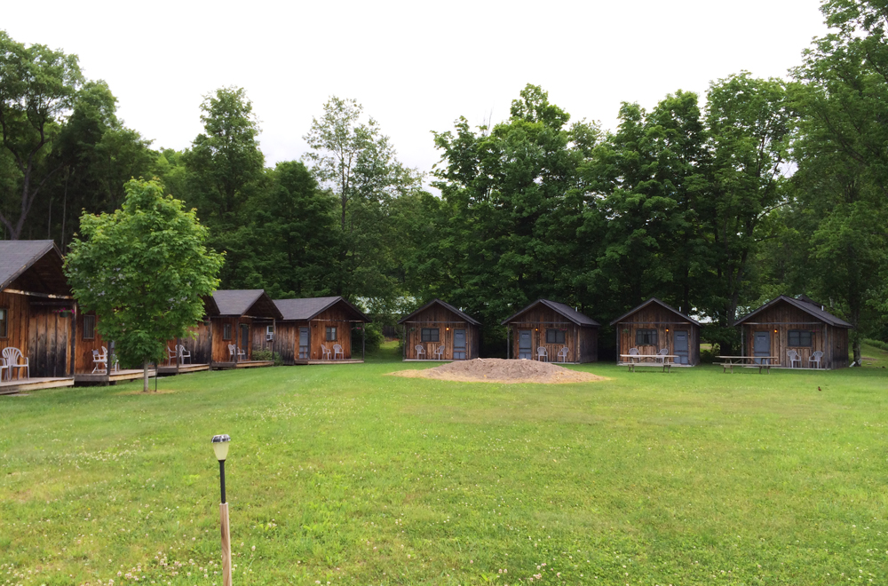 Cabins are perfect for peaceful, independent work time. Just watch out for the bears.