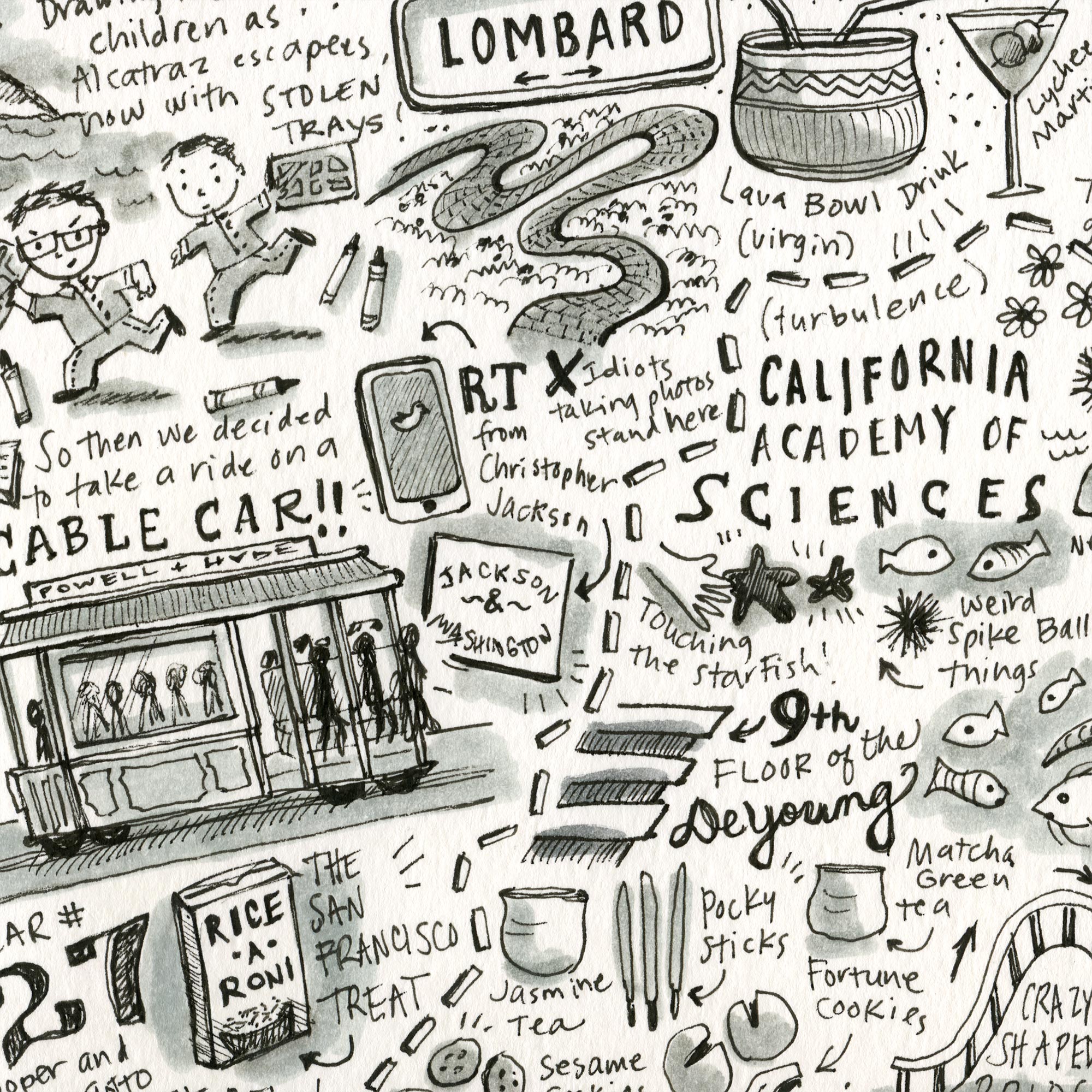 Detail from the San Francisco spread. 