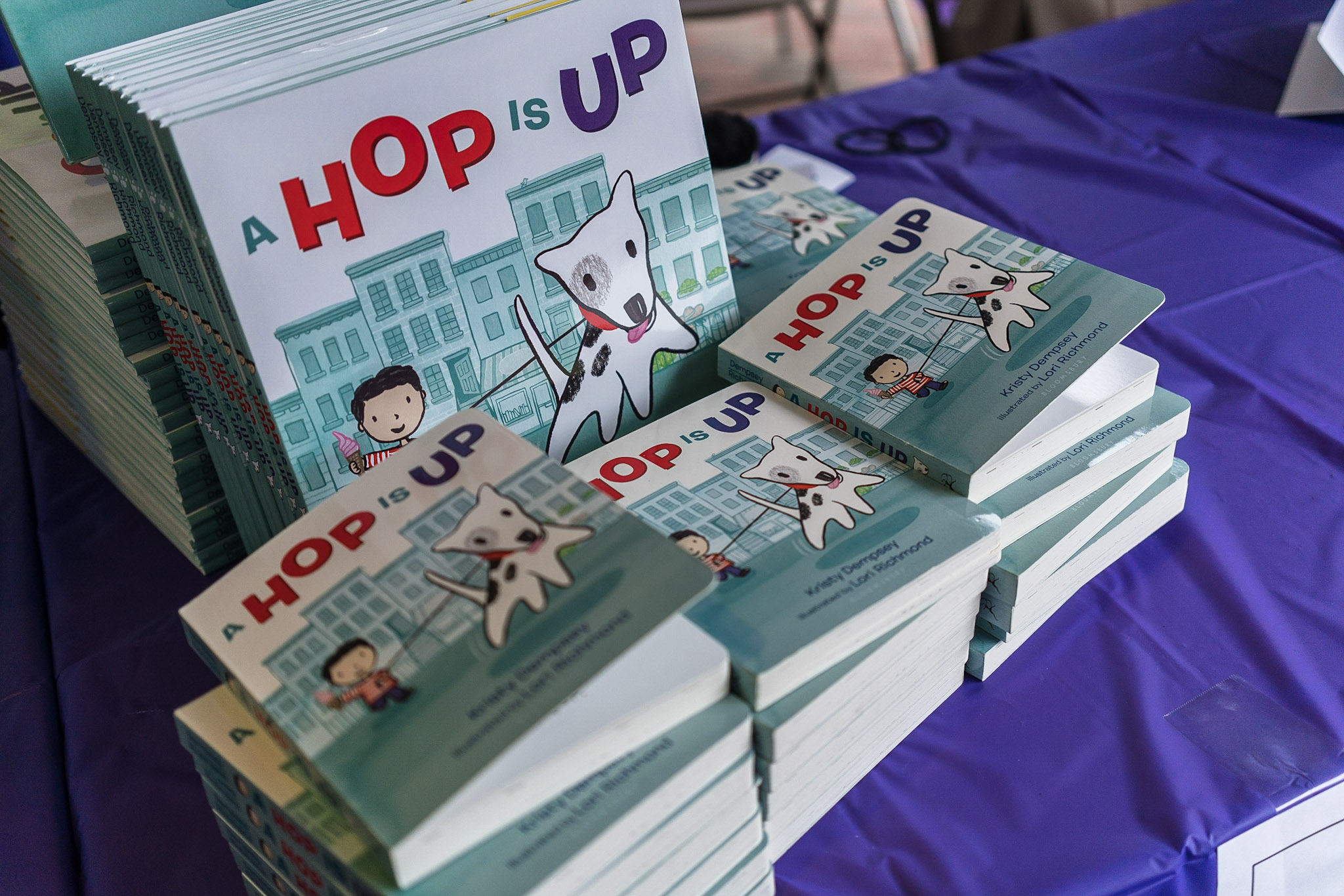 Piles of books, ready to go home with readers