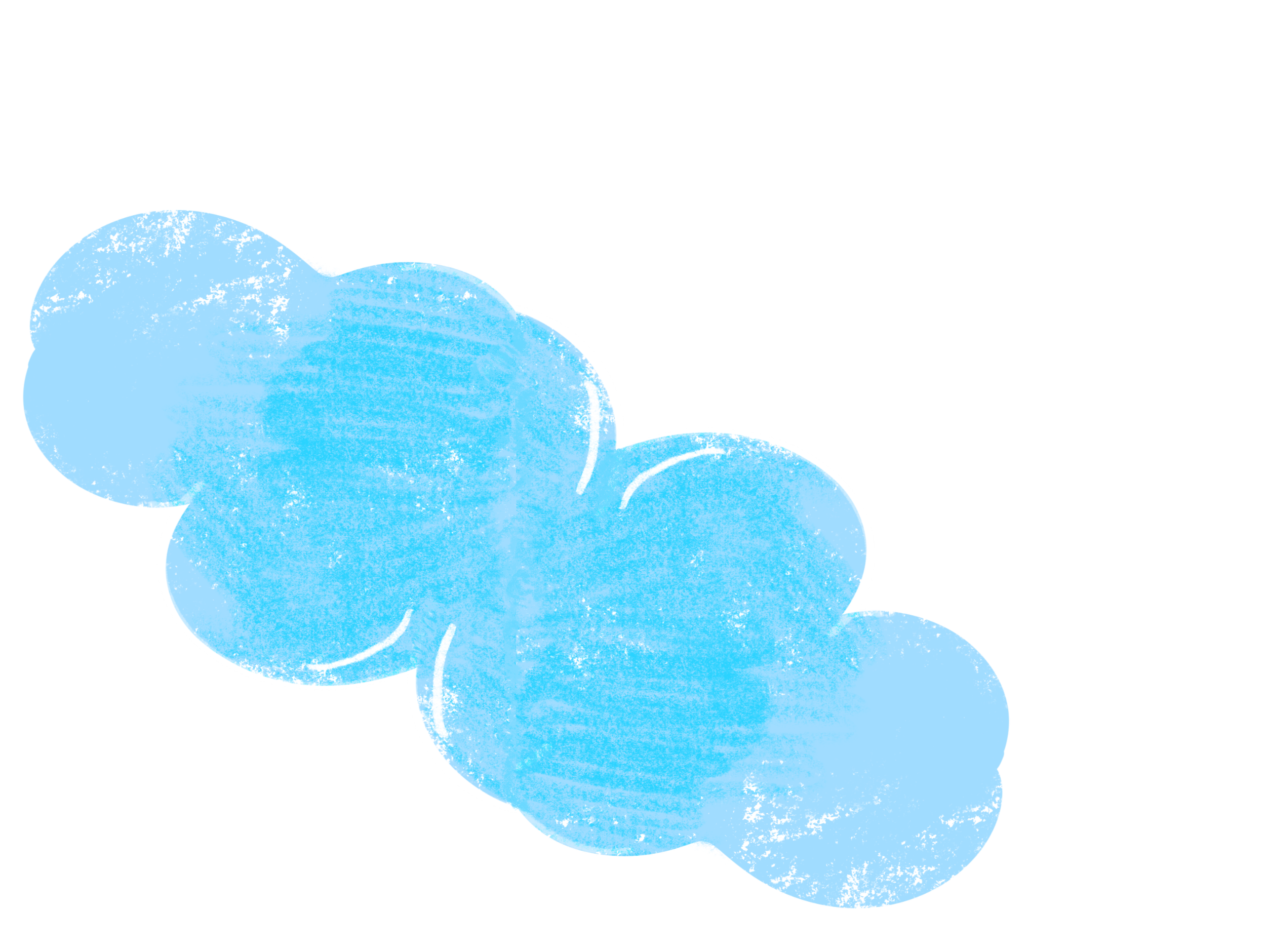 Multiple overlapping blue circles with a textured watercolor appearance on a black background.