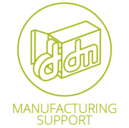 Highlighted manufacturing support icon