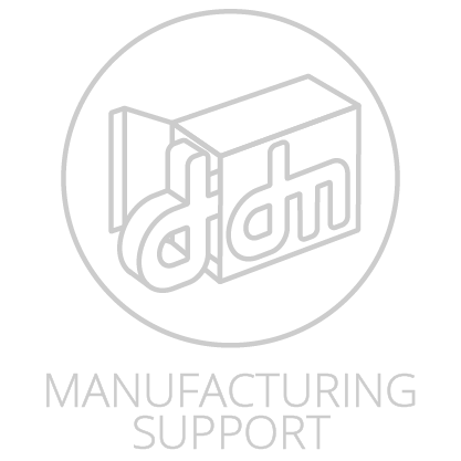 Muted manufacturing support icon