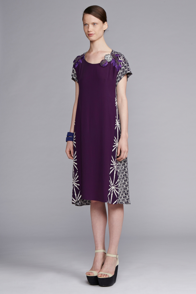   720/S141539 Panel Dress with Embroidery  