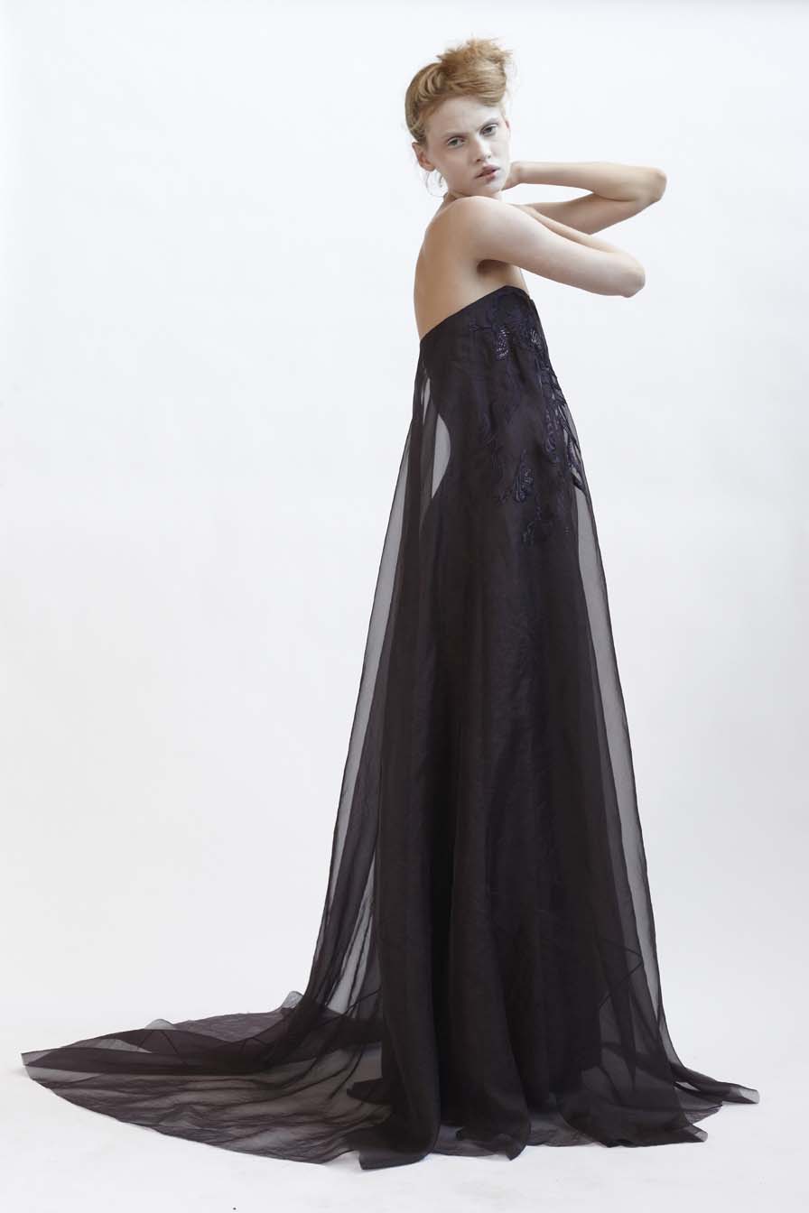   100/F01422 Strapless Silk Organza Dress  