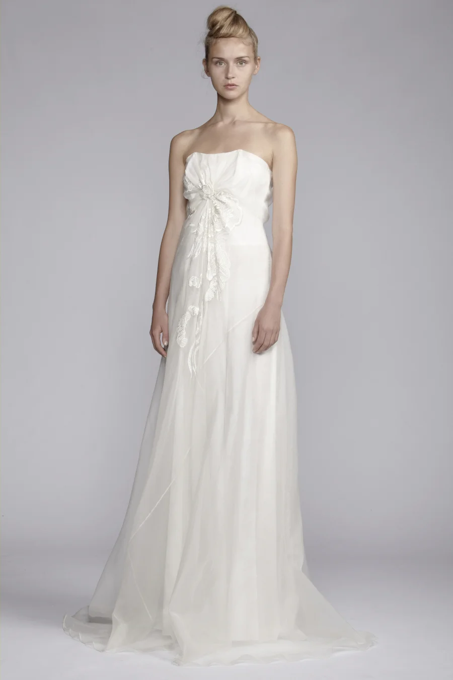 102/A131445UD Spiral Shibori Strapless Gown