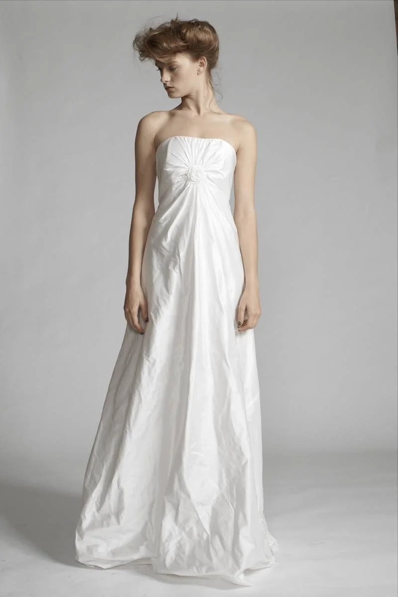 100/S11443 Spiral Shibori Strapless Gown