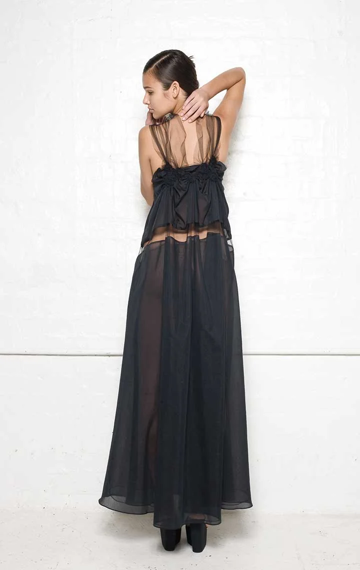 150/S01393 Spiral Shibori Long Dress