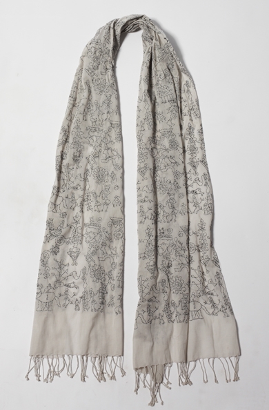   900/A07419 Small Embroidered Scarf  