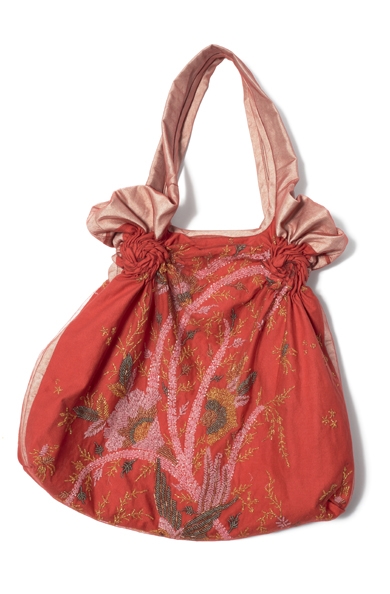   900/F07423 Beaded Spiral Shibori Bag  