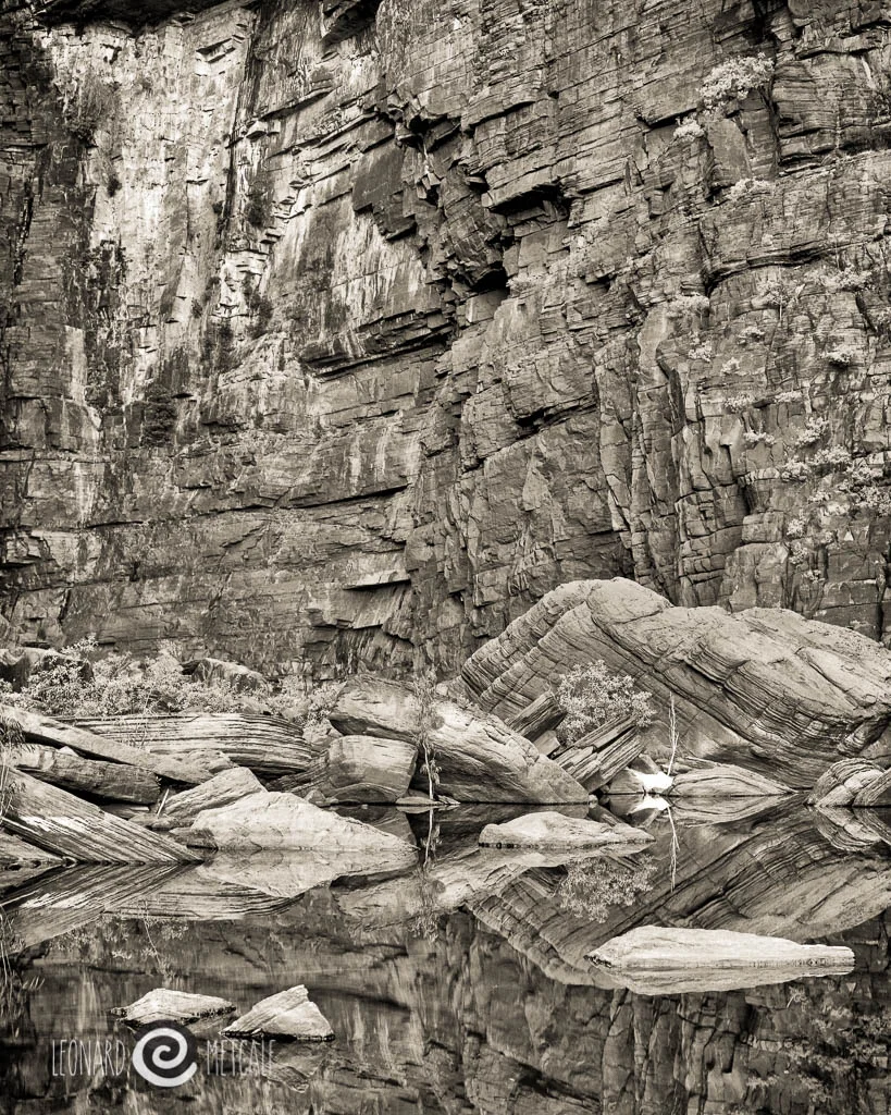 Jim Jim Falls, Kakadu, The Northern Territory, 4 x 5 film © Leonard Metcalf 2015