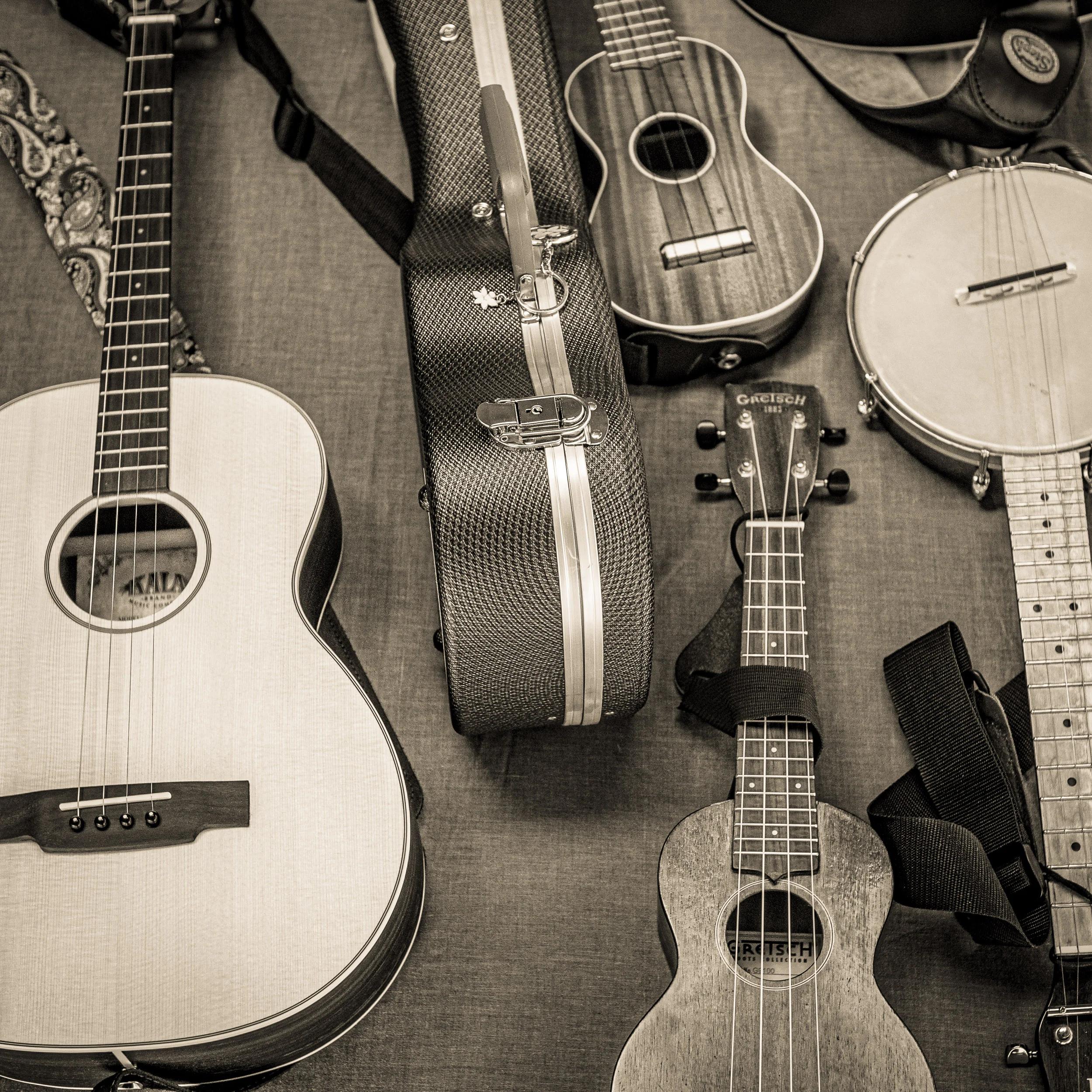 Four musical instruments