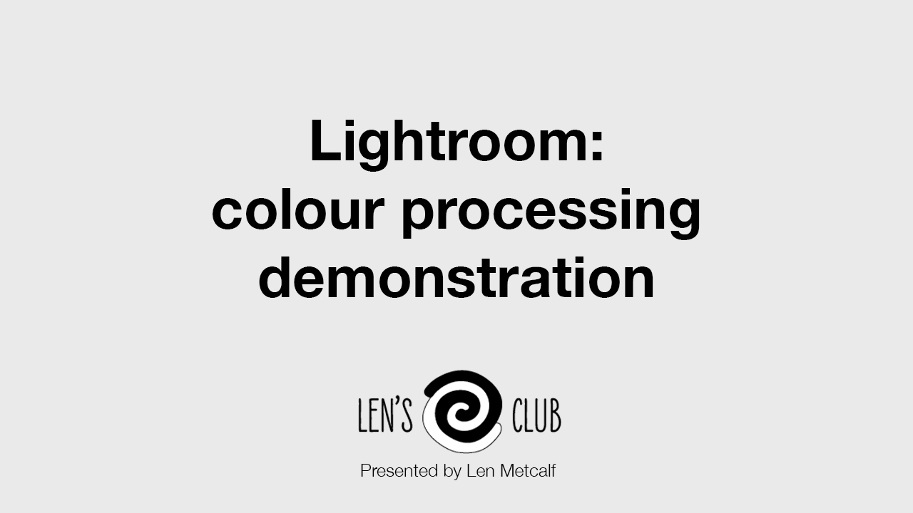 LR3 Lightroom - colour processing demo