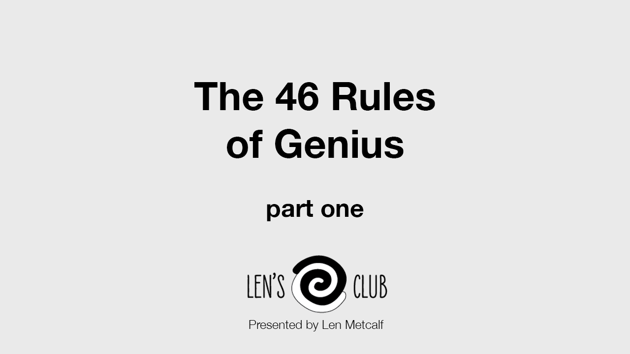 PR14 The 46 Rules of Genius - Part 1