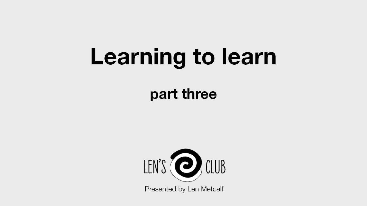 LL3 Learning to Learn - part three