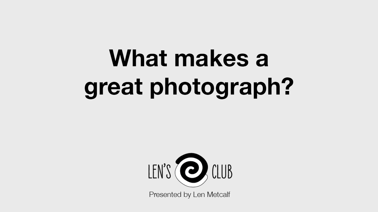 PR29 What makes a great photograph?
